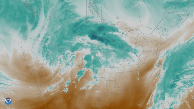 What the storm looks like via satellite.